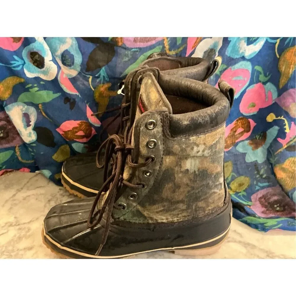 Timber Wolf Youth Size 4 Camo Waterproof Hunting Insulated Boots‎
